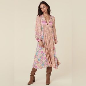 Spell Mossy Patchwork Boho Dress Size M